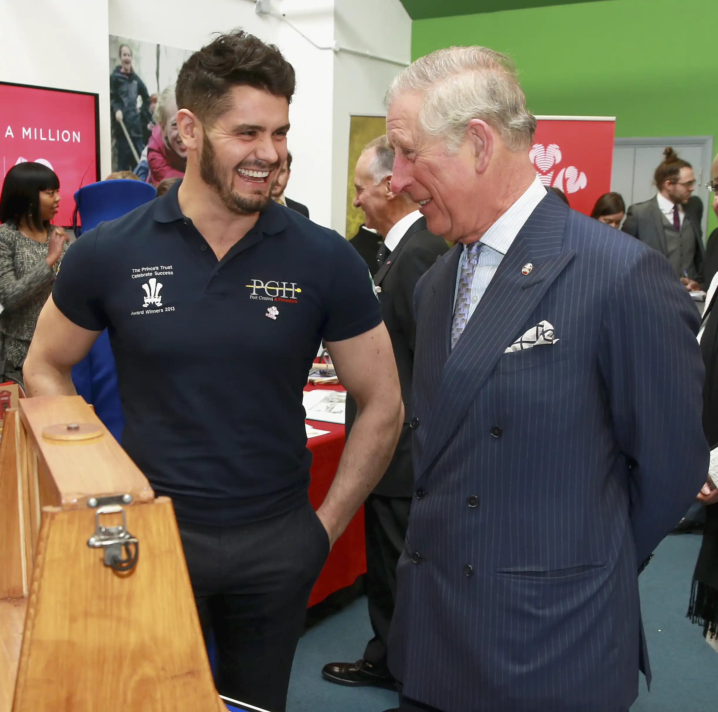 BeeGone founder Peter Higgs receiving his Prince's Trust award from King Charles III